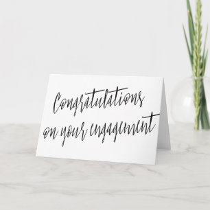 Kalligrafie "Gefeliciteerd met je verloving" Kaart