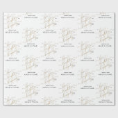 Kalligrafie Gelukkig Ever After Name Verloving Cadeaupapier (Vlak)