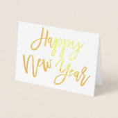 Kalligrafie Gelukkig Nieuwjaar Gold Real Folie Kaarten (Voorkant)