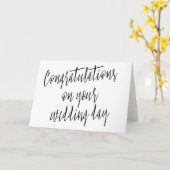 Kalligrafie "Gelukwensen op uw huwelijksdag " Kaart (Gele Bloem)