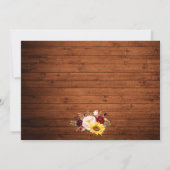 Kalligrafie gemengd bloemig bruiloft hout 3 foto bedankkaart (Achterkant)