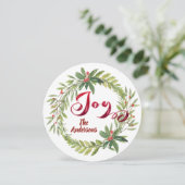 kalligrafie Geniet van botanische feestdagen Feestdagenkaart (Staand voorkant)