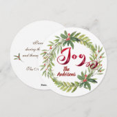 kalligrafie Geniet van botanische feestdagen Feestdagenkaart (Voorkant / Achterkant)