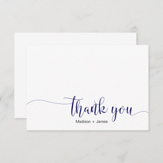 Kalligrafie Gepersonaliseerd Dank u Notecard set Bedankkaart (Voorkant / Achterkant)