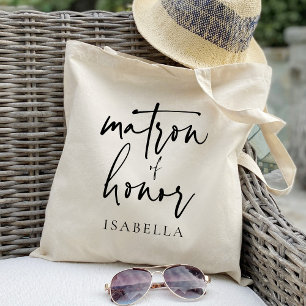 Kalligrafie getuige chic huwelijksgeschenk tote bag