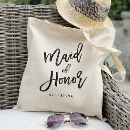 Kalligrafie getuige van de bruid tote bag