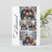 Kalligrafie Gezegend 4 Foto Religieuze Kerstmis Feestdagenkaart (Staand voorkant)