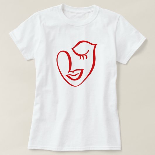 Kalligrafie Gezicht T-shirt (Design voorkant)