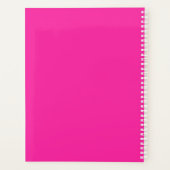 Kalligrafie Girly Moderne Roze Planner (Achterkant)