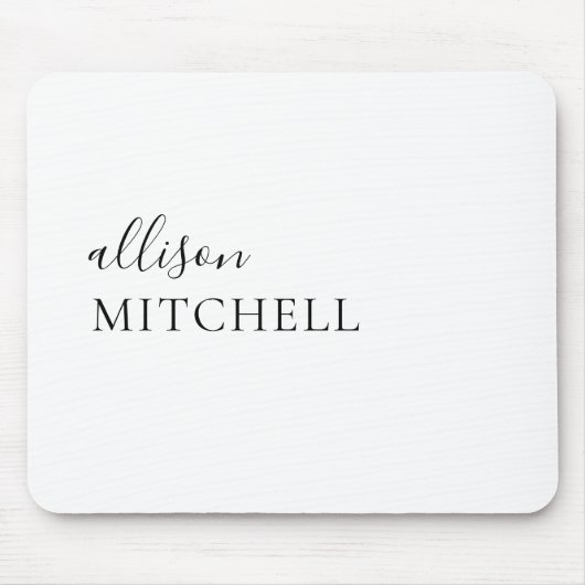 Kalligrafie Girly White Muismat (Voorkant)