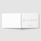 kalligrafie Gouden en witte bruiloft gastenboeken (Volledig)