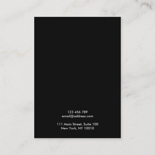 Kalligrafie gouden glitter Oorbel display kaart Visitekaartje (Achterkant)