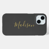 Kalligrafie Gouden Kleur Grijs Aangepast Persoonli Case-Mate iPhone Case (Achterkant (horizontaal))