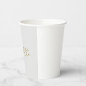 Kalligrafie Gouden Kleur Grijs Aangepast Persoonli Papieren Bekers (Links)