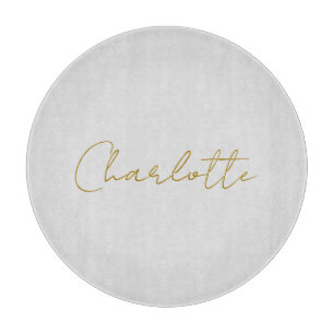 Kalligrafie Gouden Kleur Grijs Aangepast Persoonli Snijplank