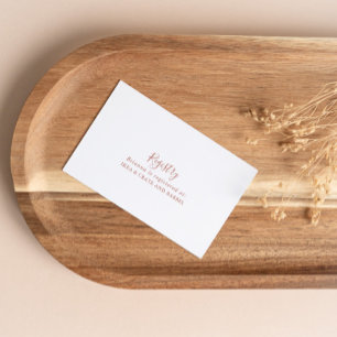 Kalligrafie Graceful Wedding Gift Registry Informatiekaartje