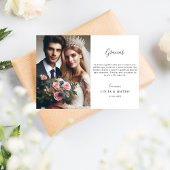 Kalligrafie Gracias Spaanse bruiloft Dank u Kaart