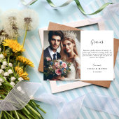 Kalligrafie Gracias Spaanse bruiloft Dank u Kaart