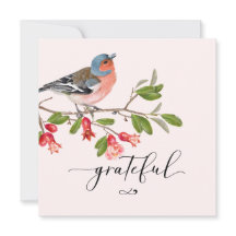 Kalligrafie Grateful Bedankkaart