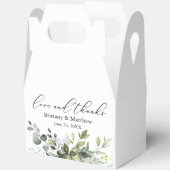 Kalligrafie Greenery Wedding Love Bedankt Gable Bedankdoosjes (Open)