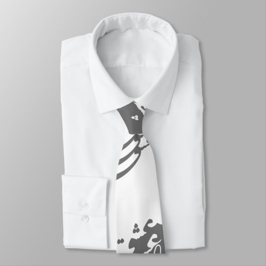 kalligrafie grijs stropdas (Gebonden)