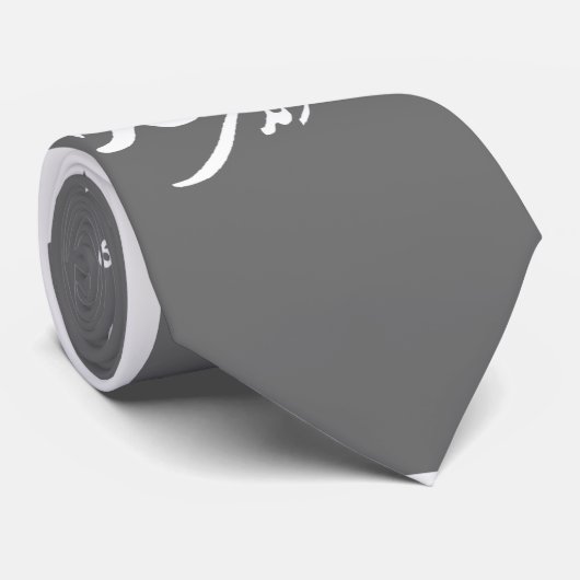 kalligrafie grijs stropdas (Opgerold)