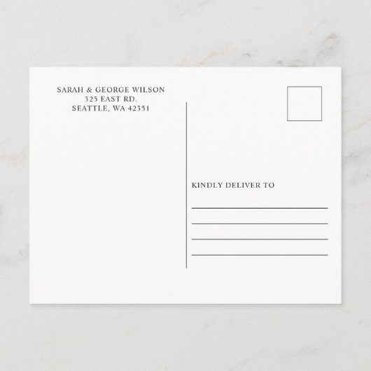 Kalligrafie groen Eucalyptus Save the Date Aankondigingskaart (Achterkant)