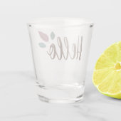 Kalligrafie hallo boho veren shot glas (Achterkant)