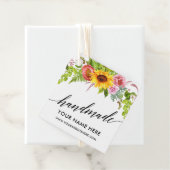 Kalligrafie Handgemaakte Zonnebloem Bloemen Handge Bedankjes Labels (In situ)