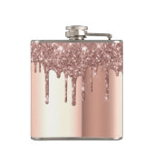 Kalligrafie Handgeschreven Op Maatgemaakte Roze Go Heupfles (Achterkant)