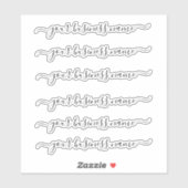 Kalligrafie Handgeschreven Uw Bedrijfsnaam Custom Sticker (Vel)