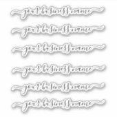 Kalligrafie Handgeschreven Uw Bedrijfsnaam Custom Sticker (Voorkant)