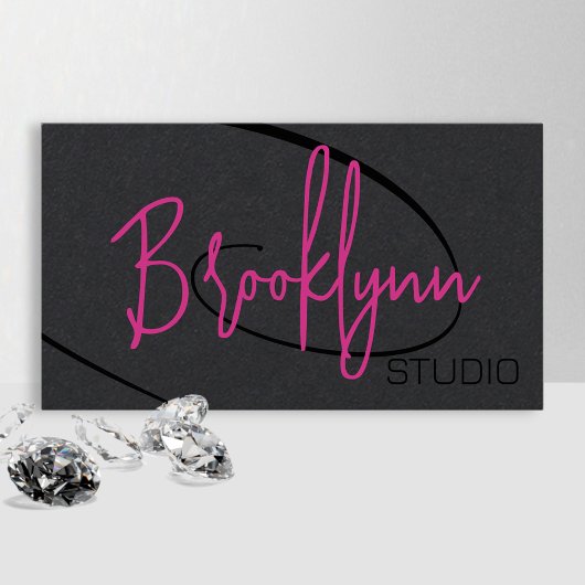 Kalligrafie Handtekening Professionele Haarstudio Visitekaartje