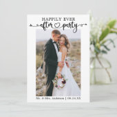 Kalligrafie Hart 2 Foto Gelukkig Altijd Na Feest Aankondiging (Staand voorkant)