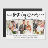 Kalligrafie Hart Beste Dag Ooit Bedankt Magneet Ka (Voorkant / Achterkant)