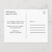 Kalligrafie Hart bruiloft Heel erg bedankt Briefkaart (Achterkant)