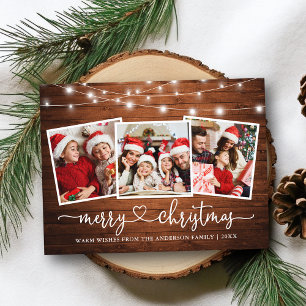 Kalligrafie Hart Kerst Hout Lichten Vakantie Briefkaart