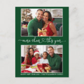 Kalligrafie Hart Meer Cheer Green 2 Fotovakantie Briefkaart (Voorkant)