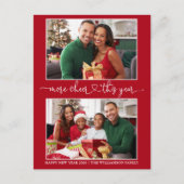 Kalligrafie Hart Meer Cheer Red 2 Fotovakantie Briefkaart (Voorkant)