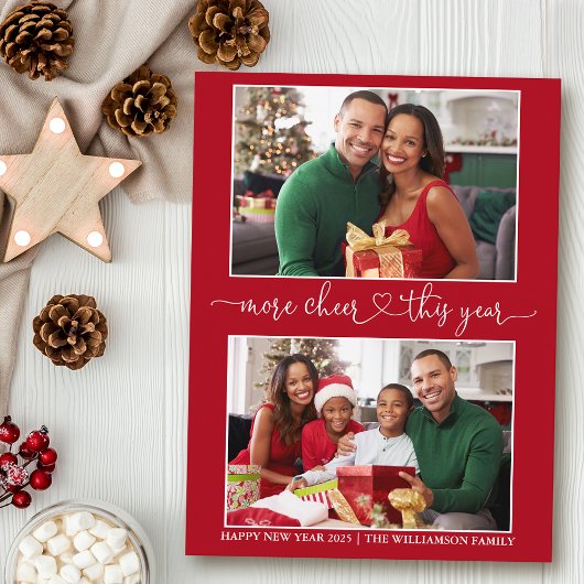 Kalligrafie Hart Meer Cheer Red 2 Fotovakantie Briefkaart