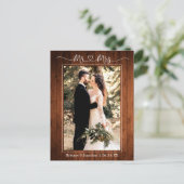 Kalligrafie Hart Meneer Mevrouw Hout Trouw Dank U Briefkaart (Staand voorkant)