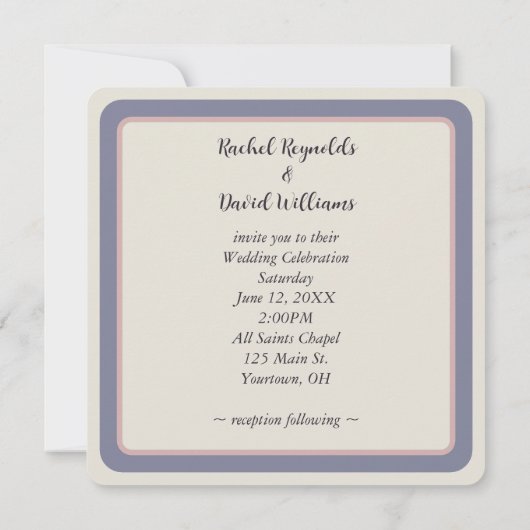 Kalligrafie hart met bruiloft Rozen Kaart (Achterkant)