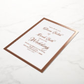 Kalligrafie Hart Script Moderne Trouwpers Folie Uitnodiging (Gedraaid)