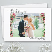 Kalligrafie Hart Script Wedding Foto Bedankkaart