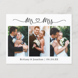 Kalligrafie Hart Trouw 3 Foto Bedankt Briefkaart