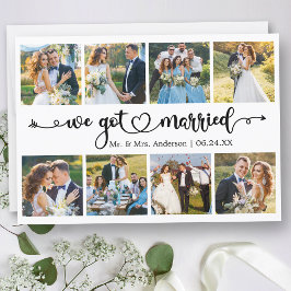 Kalligrafie Hart We Getrouwd 8 Fotobruiloft Aankondiging