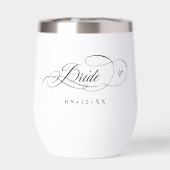 kalligrafie harten bruid zwart ID1025 (Achterkant)