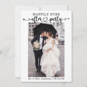 Kalligrafie Hartfoto Gelukkig Altijd Na Feest Aankondiging (Voorkant)