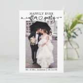 Kalligrafie Hartfoto Gelukkig Altijd Na Feest Aankondiging (Staand voorkant)