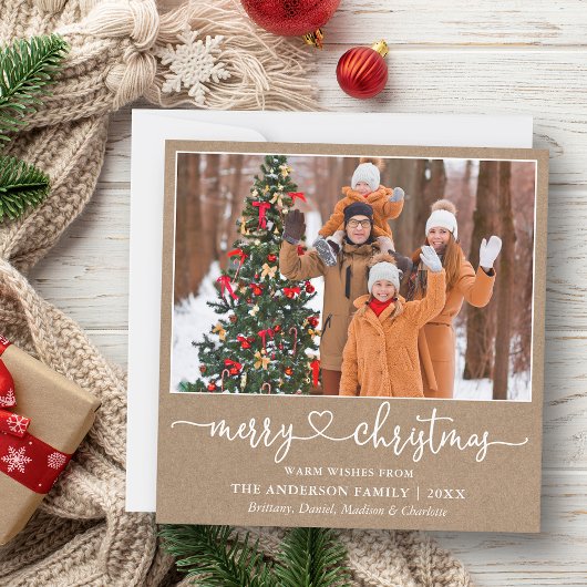 Kalligrafie Hartschrift Kerst Kraft Square Feestdagenkaart